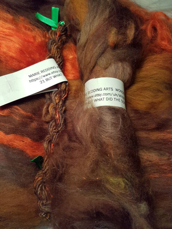 Wonderland Art Yarn / 21. But What Did The Dormouse Say? / Brown / Hazel / Caramel / Orange / 110g / Merino / Silk / Knitting / Crochet