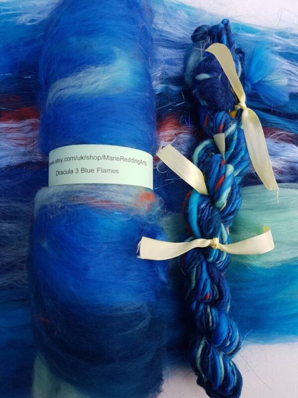 Dracula Cobalt Art Yarn / 3 Blue Flames / Burnt Orange / Sky Blue / Mint / Turquoise / Yellow / Water / Fire / 50g / Knitting / Crochet