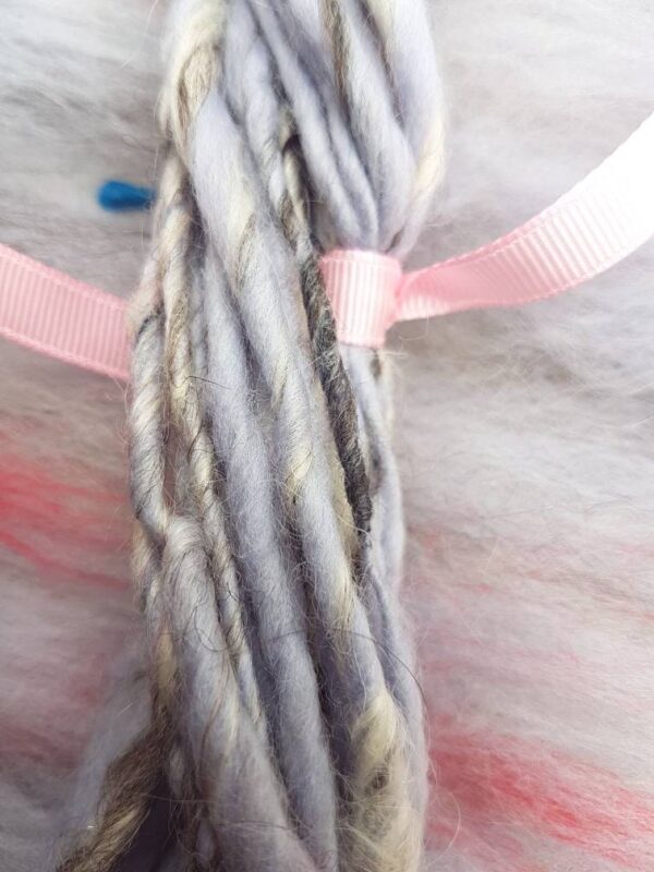 Grey Handspun Yarn / 19 How The Wind Howls / 50g / Red / Mountains / Storm / Cloud / Stone /  Pastel / Thick And Thin / Knitting / Crochet