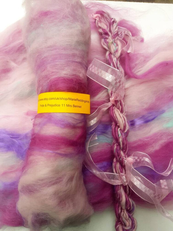 Pride & Prejudice Pink Yarn / 11 Mrs Bennet / White / Rose / Lilac /Purple / Sunset / Pastel / 110g / Jane Austen / Knitting / Crochet