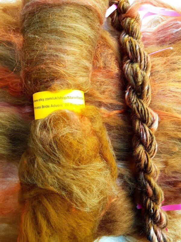 Brown Art Batt / 24 Resurrection Pill / 50g / Nut / Caramel / Cinnamon / Earth / Gradual Colour Change / Spinning Fibre / Wet Felting Batt