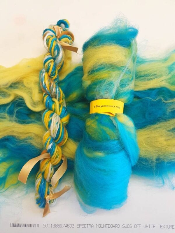 Wizard Of Oz Handspun Yarn / 4 The Yellow Brick Road / Blue / Turquoise / Sky / Fairy Tale / Sparkle / Ocean / 50g / Knitting / Crochet