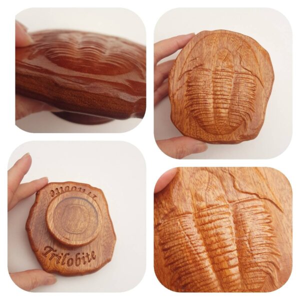 Wet Felting Block 4 inch / Fulling Block / Trilobite Wooden Polishing Block / Wet Felting Tool / Wooden Fulling Block / Luxury Fibre Art