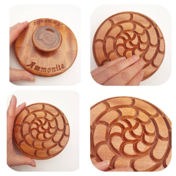 Wet Felting Block 6 inch / Fulling Block / Ammonite Wooden Felting Block / Wet Felting Tool / Wooden Fulling Block / Luxury Fibre Art Tool