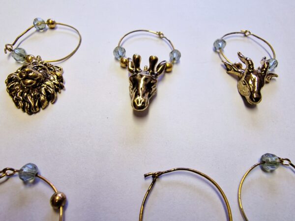 Stitch Markers / Charms / African Animals / Elephant / Giraffe / Rhino / Antelope / Gift / Spinning / Spinning Fibre / Felting Charm