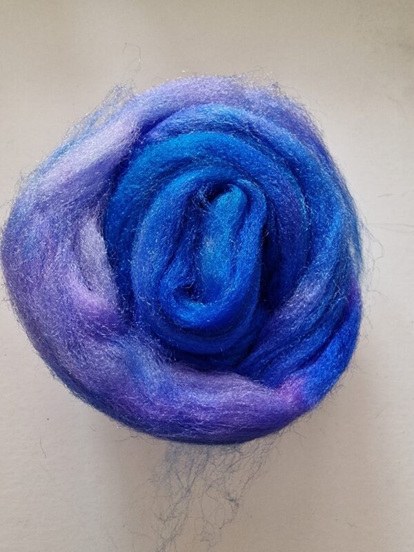 Cobalt Trilobal Nylon / 25g / Shimmer / Felting / Rainbow Shimmer / Cobalt Rainbow / Sparkle / Hand Dyed Nylon Shimmer / Spinning