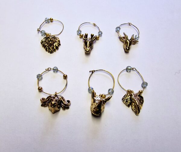 Stitch Markers / Charms / African Animals / Elephant / Giraffe / Rhino / Antelope / Gift / Spinning / Spinning Fibre / Felting Charm