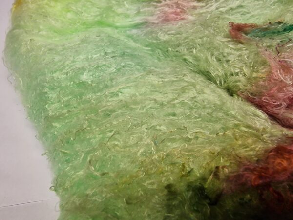 Rainbow Silk Sheet / A1 Mulberry Silk Roving / 57g plus / Rainbow / Silk Brick / Felting / Spinning Silk / Weaving / HandDyed Silk