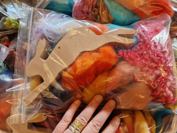 Leaping Hare Fibre Pack / Luxury Fibres / Sparkle / Locks / Roving / Felting / Gift / Hand Spinning